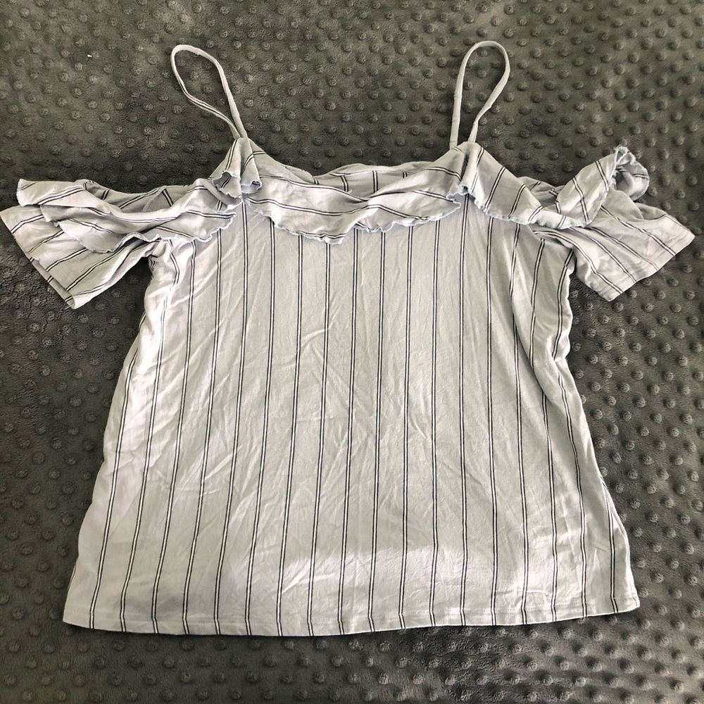 American Eagle Cold Shoulder Ruffle Top